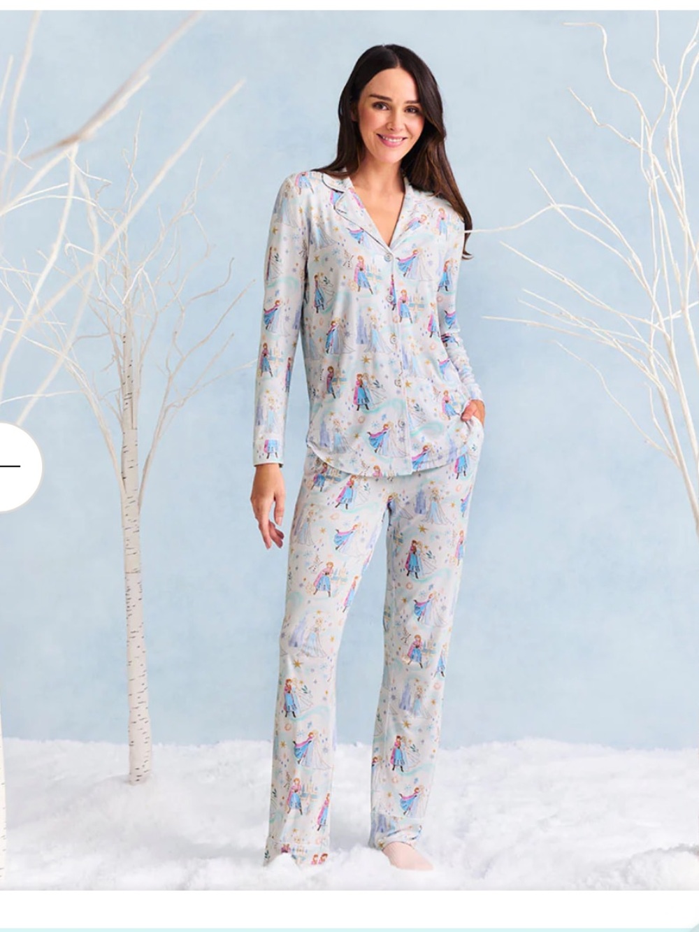 Posh Peanut Frozen Anna & Elsa Women's Luxe Pajama Pant Set